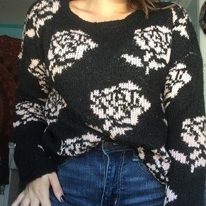 Rose Patterned Sweater